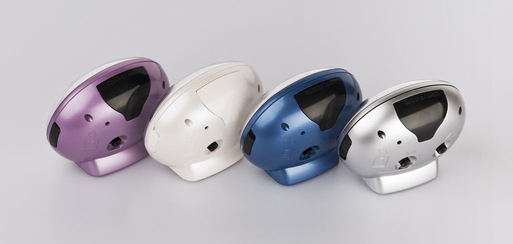 Moderní svítící stříbrný LED budíky JVD sweep SRP810.13