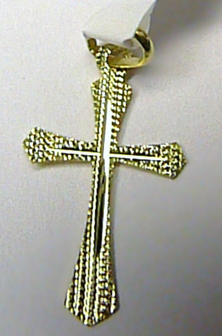 Klenoty Budín Zlatý křížek - zlatý přívěsek s gravírováním 585/0,34gr 28x18mm 01018