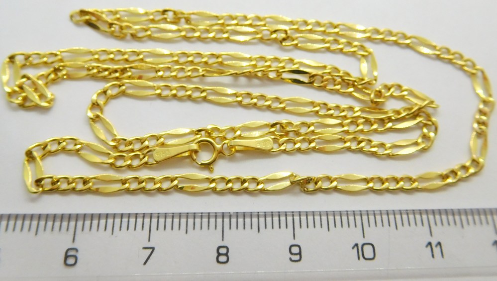 Klenoty Budín Pánský zlatý pevný řetízek KÁVOVÉ ZRNO 50cm 585/2,11gr HK6108