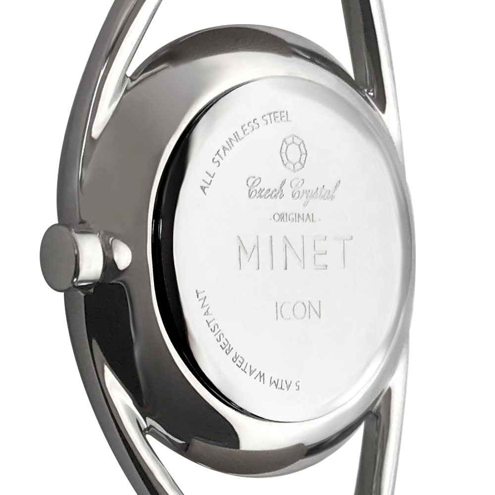 MINET Náramkové stříbrno-zlaté dámské hodinky AVENUE s čísly MWL5304