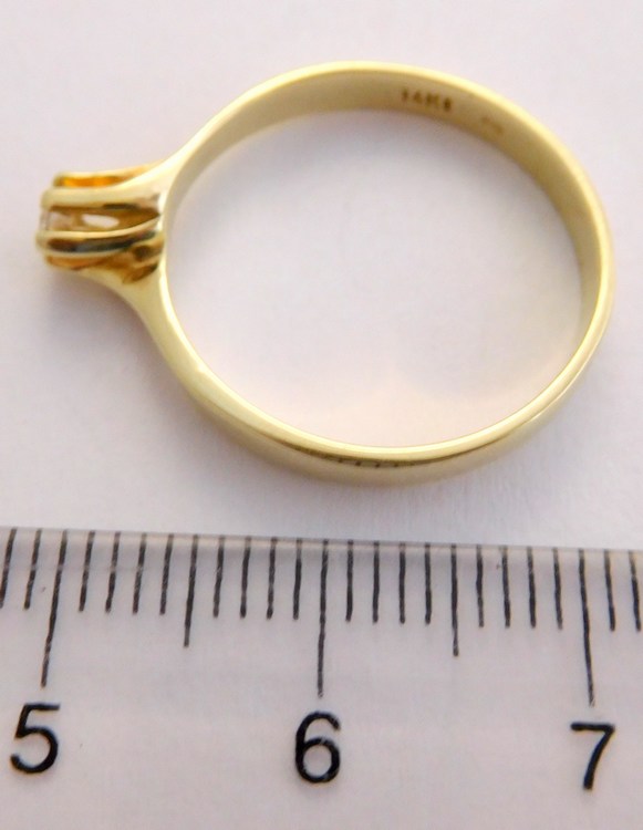 Klenoty Budín Zásnubní zlatý diamantový prsten s diamantem vel. 59 585/2,34gr 17-01 208 T279