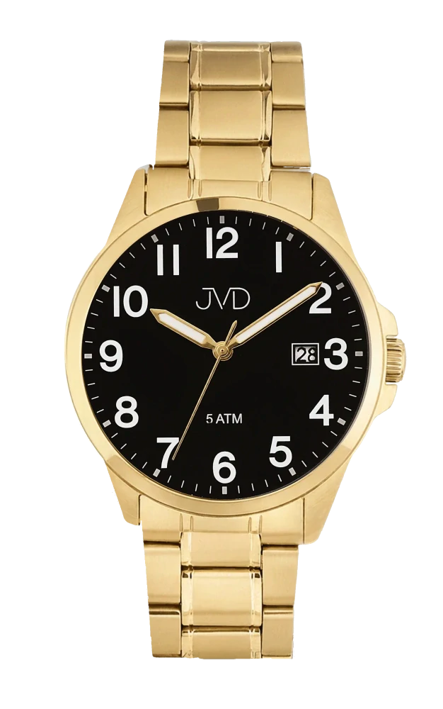 JVD Pánské voděodolné ocelové zlacené hodinky JVD J1131.12
