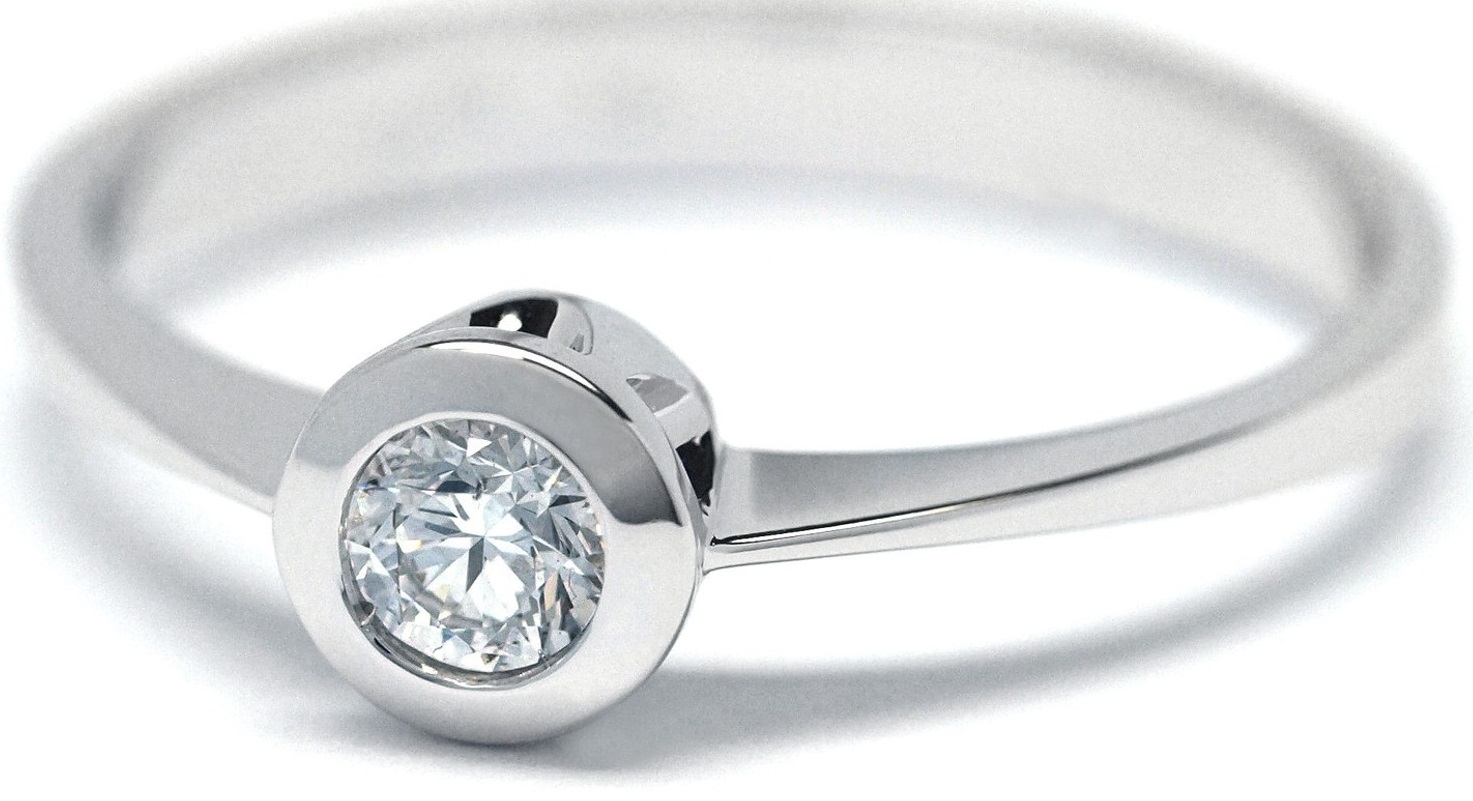 Luxusní diamantový zásnubní prsten s diamantem - libovolná velikost J-29812-18