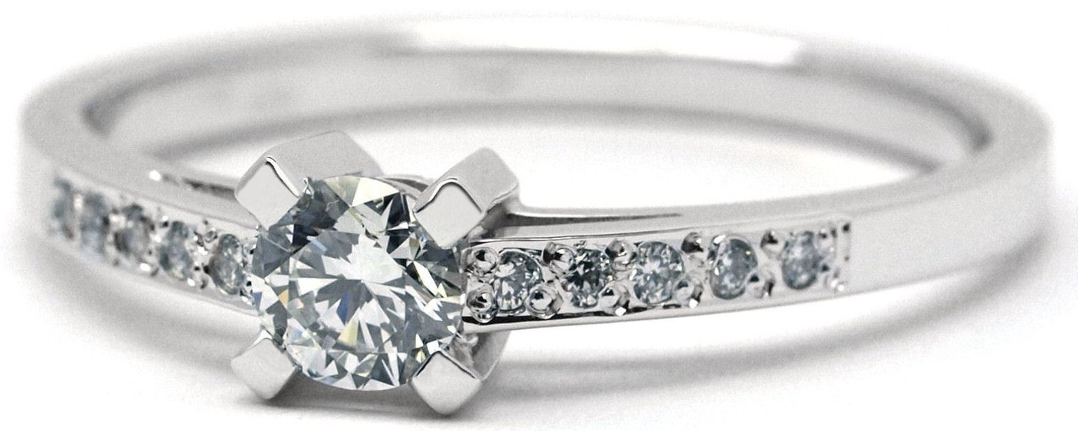 Klenoty Budín Luxusní diamantový zásnubní prsten s diamantem - libovolná velikost J-28922-17