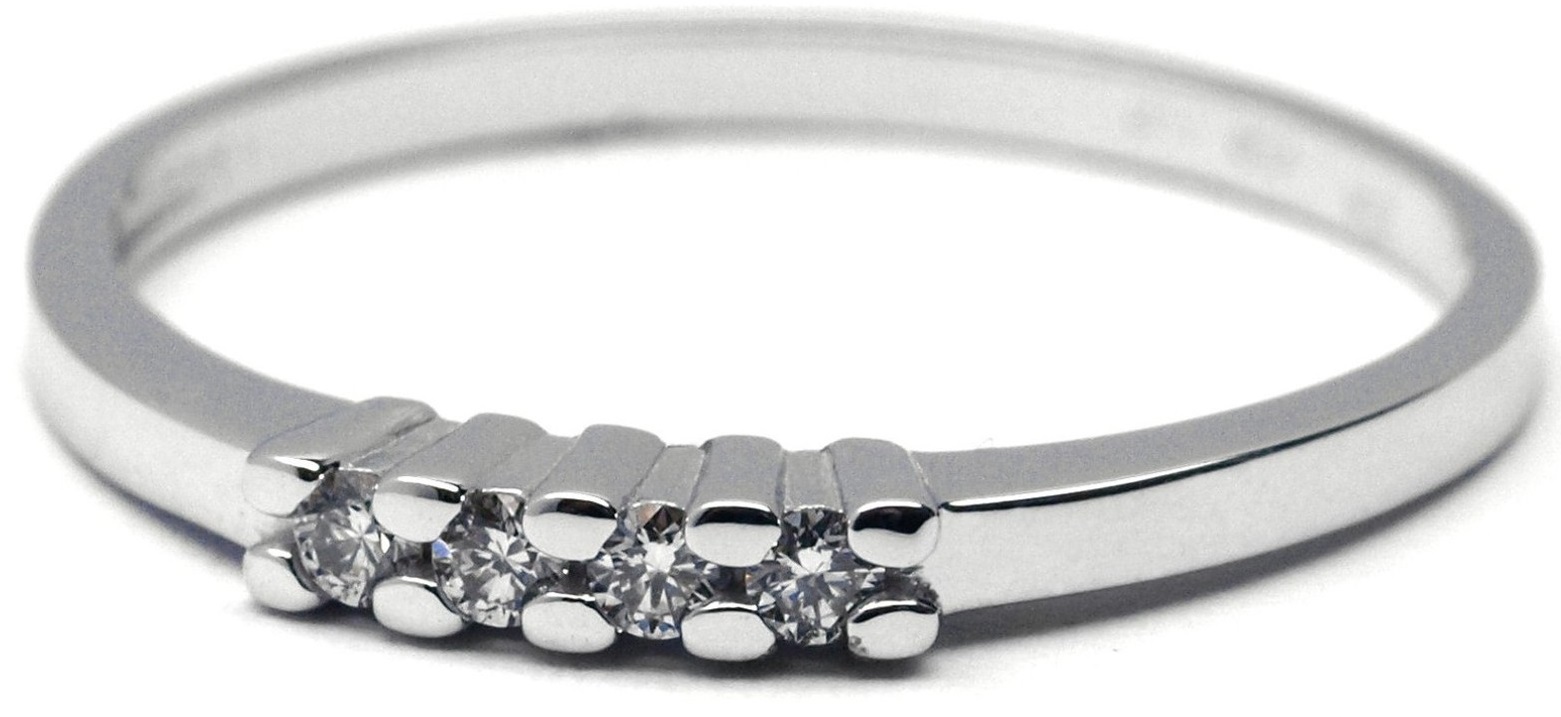 Klenoty Budín Prsten z bílého zlata s diamanty se čtyřmi diamanty bílé zlato J-28241-17