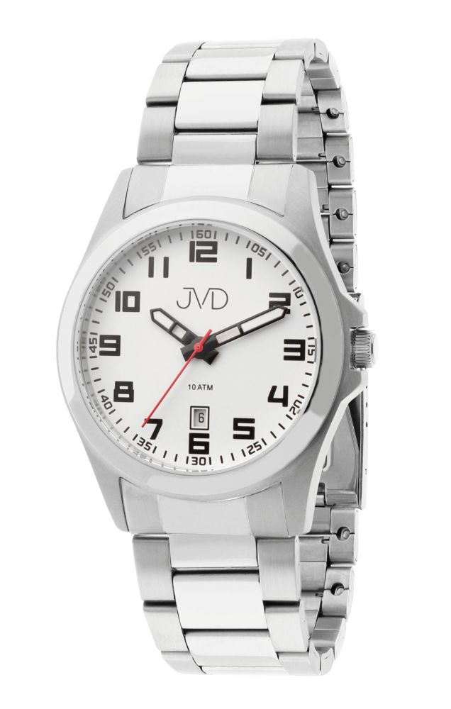 JVD Vodotěsné stříbrné náramkové pánské hodinky JVD steel J1041.40 - 10ATM