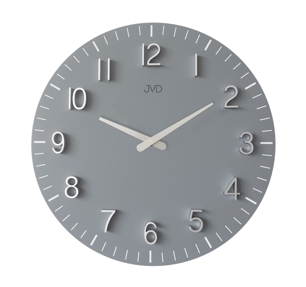 JVD Designové nástěnné minimalistické šedé hodiny JVD HC404.3