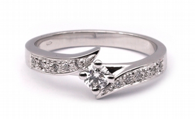 Zásnubní diamantový prsten s přírodními diamanty 585/3,41 gr J-20113-11 POŠTOVNÉ ZDARMA!