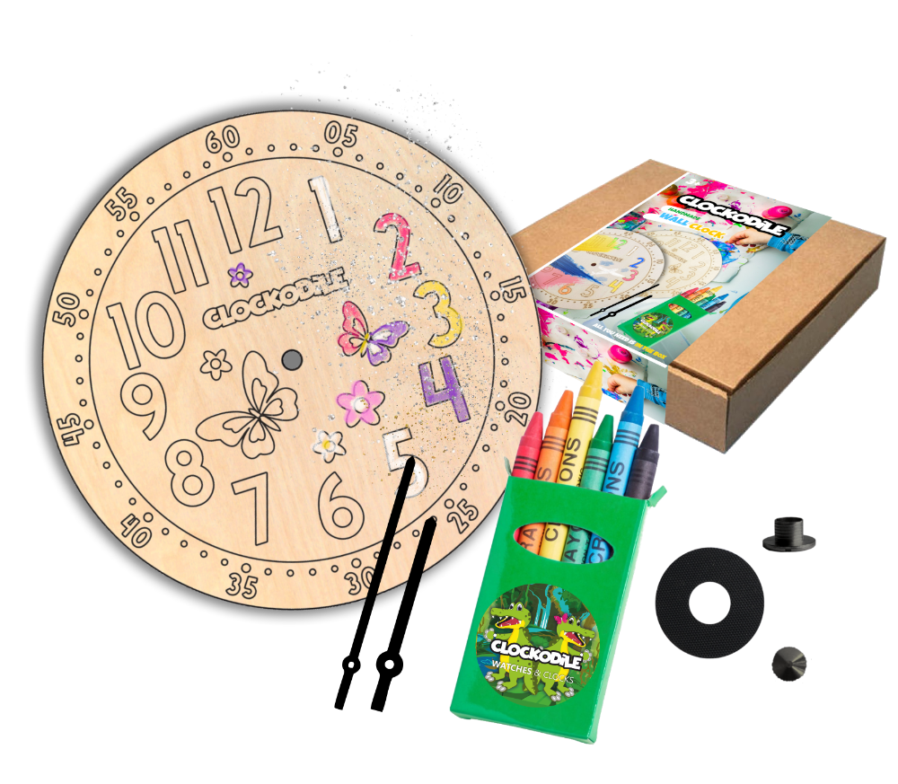 CLOCKODILE Set k výrobě nástěnných hodin s motýlky CLOCKODILE CREATIVE Butterflies CCT0021