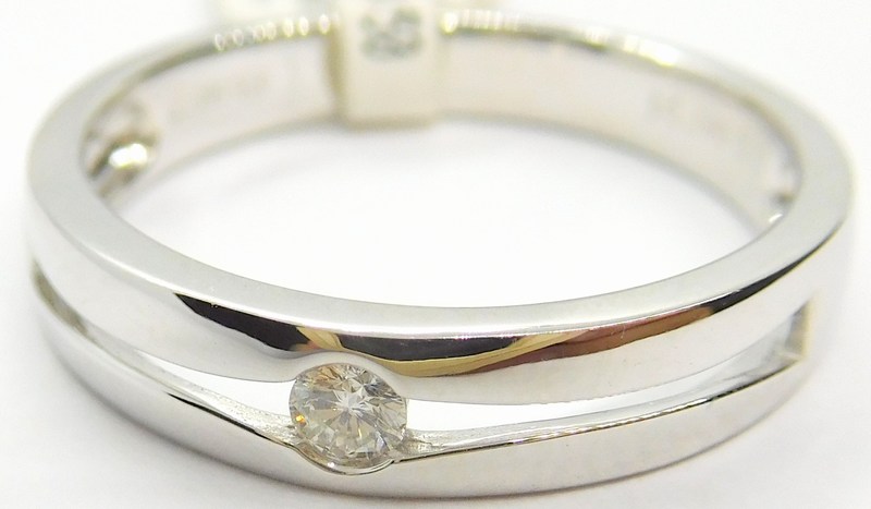 Klenoty Budín Masivní diamantový prsten z bílého zlata s diamantem 585/3,12gr vel.57 3861193