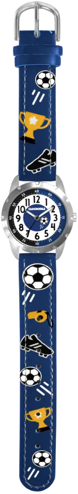CLOCKODILE Svítící modré chlapecké hodinky FOTBALOVE CWB0070