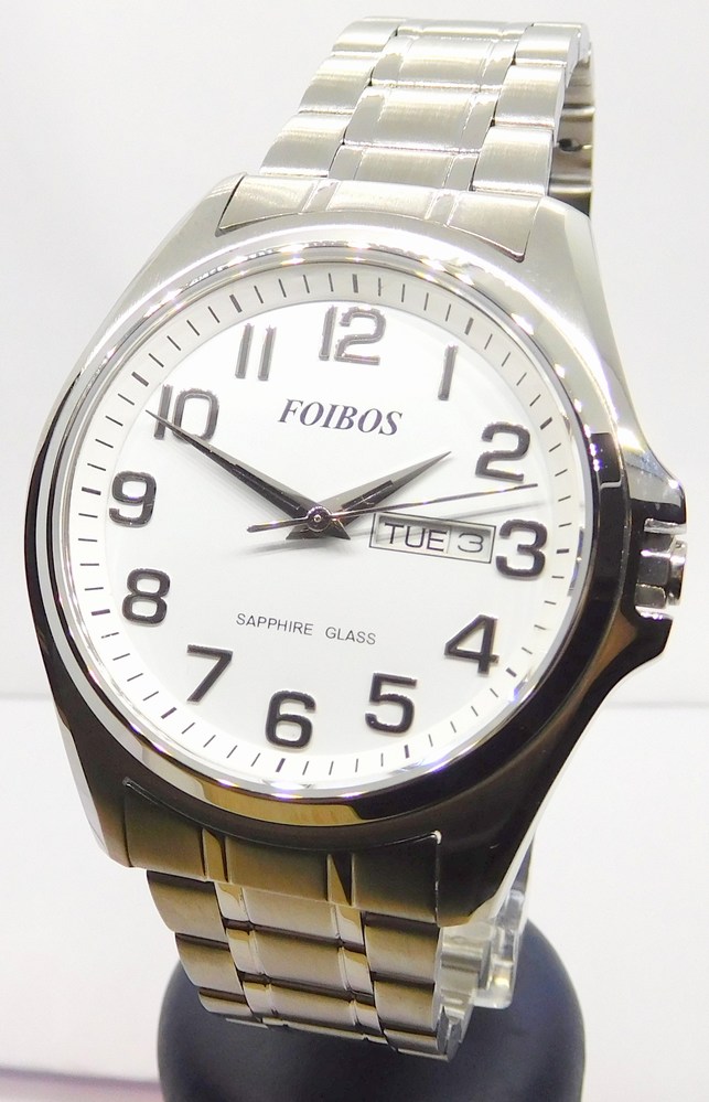 Foibos Pánské vodotěsné ocelové čitelné hodinky se safírovým sklem Foibos CK6276.7