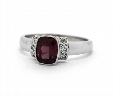 Diamantový prsten s přírodním rodolitem (1,682ct) 585/3,79 gr  J-22591-13 POŠTOVNÉ ZDARMA!