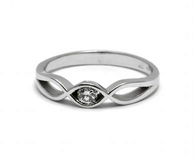 Zásnubní luxusní prsten s přírodním diamantem 585/2,27 gr J-21533-12 POŠTOVNÉ ZDARMA!
