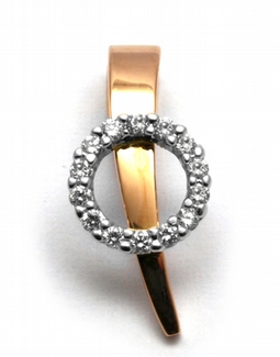 Diamantový zlatý přívěsek s pravými diamanty 585/0,90 gr J-19389-11 POŠTOVNÉ ZDARMA!