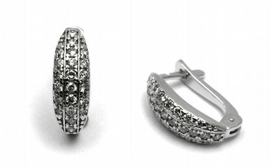Luxusní diamantové náušnice s přírodními pravými diamanty 585/2,01 gr J-21523-12 POŠTOVNÉ ZDARMA!