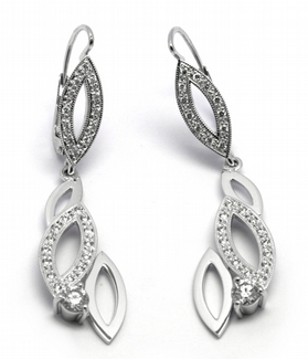 Diamantové visací náušnice s přírodními diamanty 585/5,88 gr J-21032-12 POŠTOVNÉ ZDARMA!