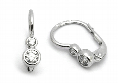 Diamantové náušnice s pravými diamanty "LUCKY" 585/1,43 gr J-20687-12 POŠTOVNÉ ZDARMA!