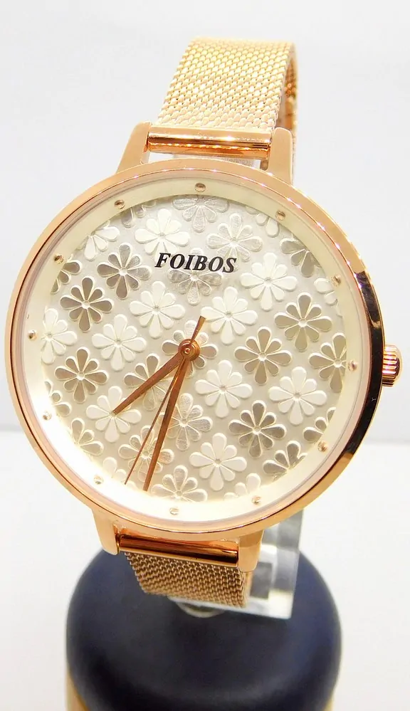 FOIBOS Dámské rose gold ocelové elegantní hodinky FOIBOS CK3M72.3