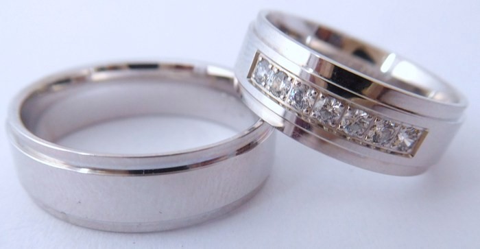 Exkluzivní stříbrné snubní prsteny Couple 925/1000 65D1