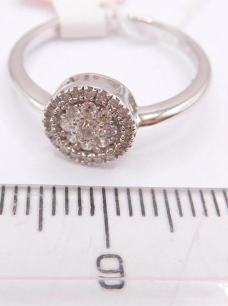 Klenoty Budín Zásnubní diamantový prsten z bílého zlata 585/2,00gr 29/0,18ct vel. 53 HKD57