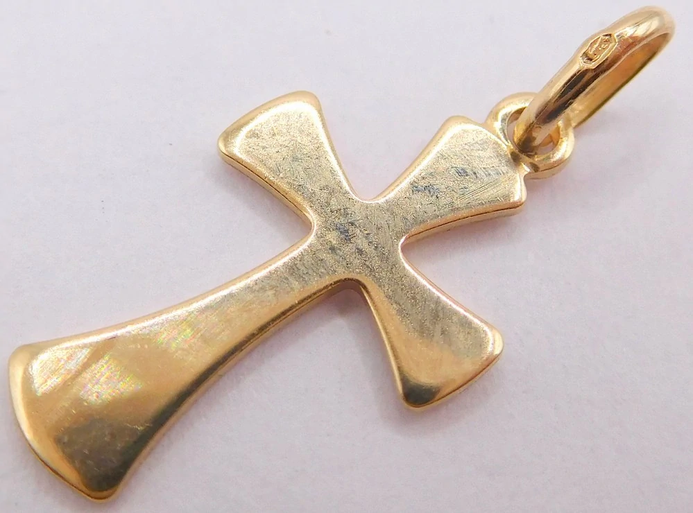 Klenoty Budín Dámský zlatý přívěsek křížek 585/0,71gr HK3285