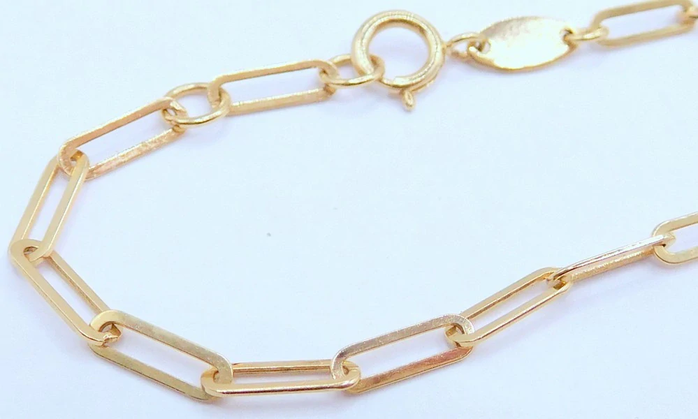 Klenoty Budín Dámský pevný zlatý náramek ze žlutého zlata 585/1,33gr 19cm HK7159