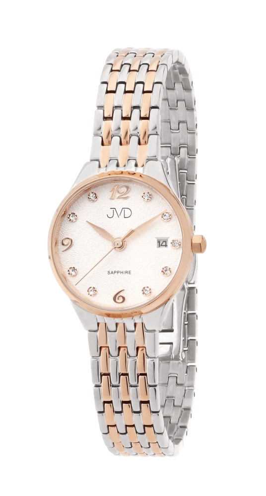 Dámské luxusní náramkové designové hodinky JVD JG1015.4 se safírovým sklem