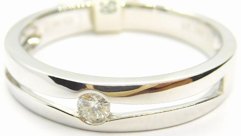Klenoty Budín Masivní diamantový prsten z bílého zlata s diamantem 585/3,12gr vel.57 3861193