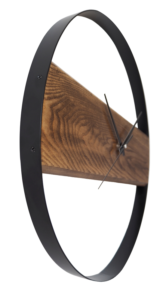 JVD Dřevěné designové netikající tiché kulaté hodiny JVD NS22008/78