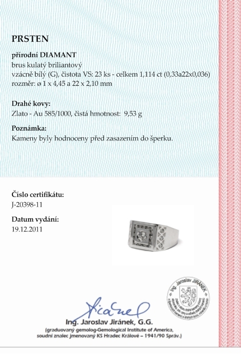 Pánský diamantový luxusní mohutný prsten 585/9,53 gr J-20398-11 POŠTOVNÉ ZDARMA!