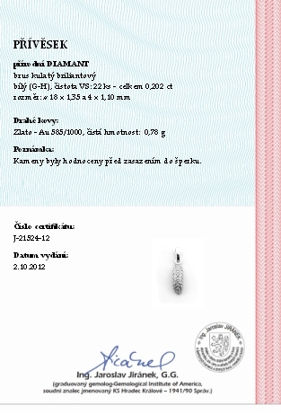 Diamantový zlatý přívěsek s přírodními diamanty 585/0,78 gr J-21524-12 POŠTOVNÉ ZDARMA!