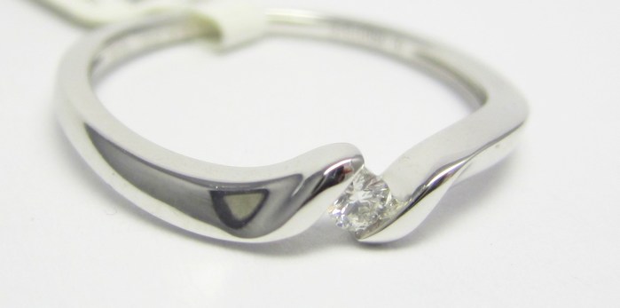 Klenoty Budín Zásnubní diamantový prsten z bílého zlata 0,05ct 3860690