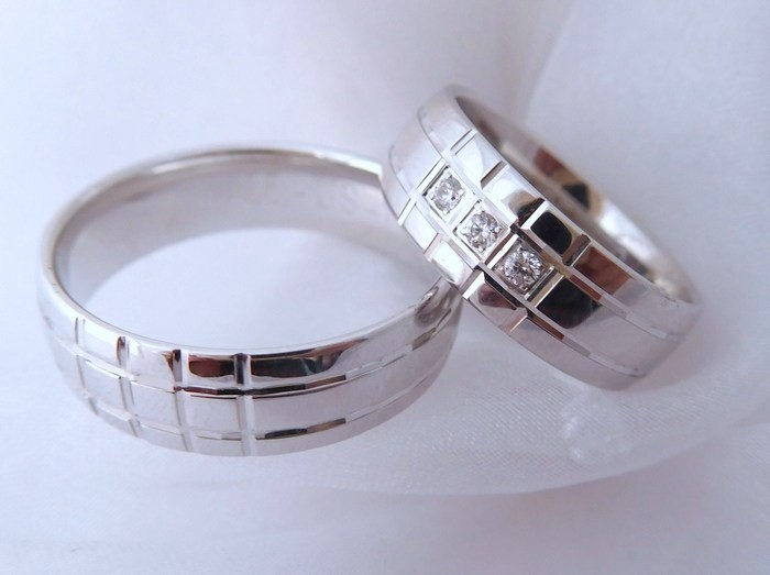 Exkluzivní stříbrné snubní prsteny Couple 925/1000 65US1