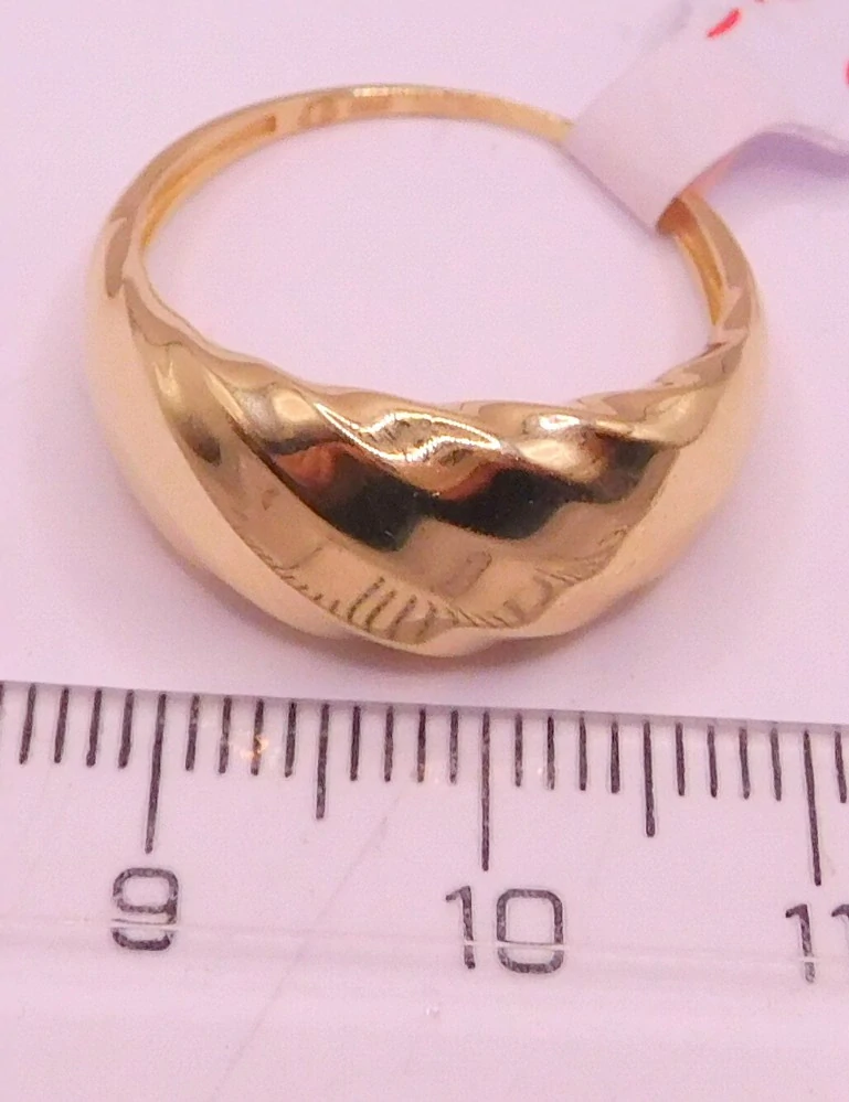 Klenoty Budín Dámský mohutný zlatý prsten 585/3,04gr vel. 61 HK1266