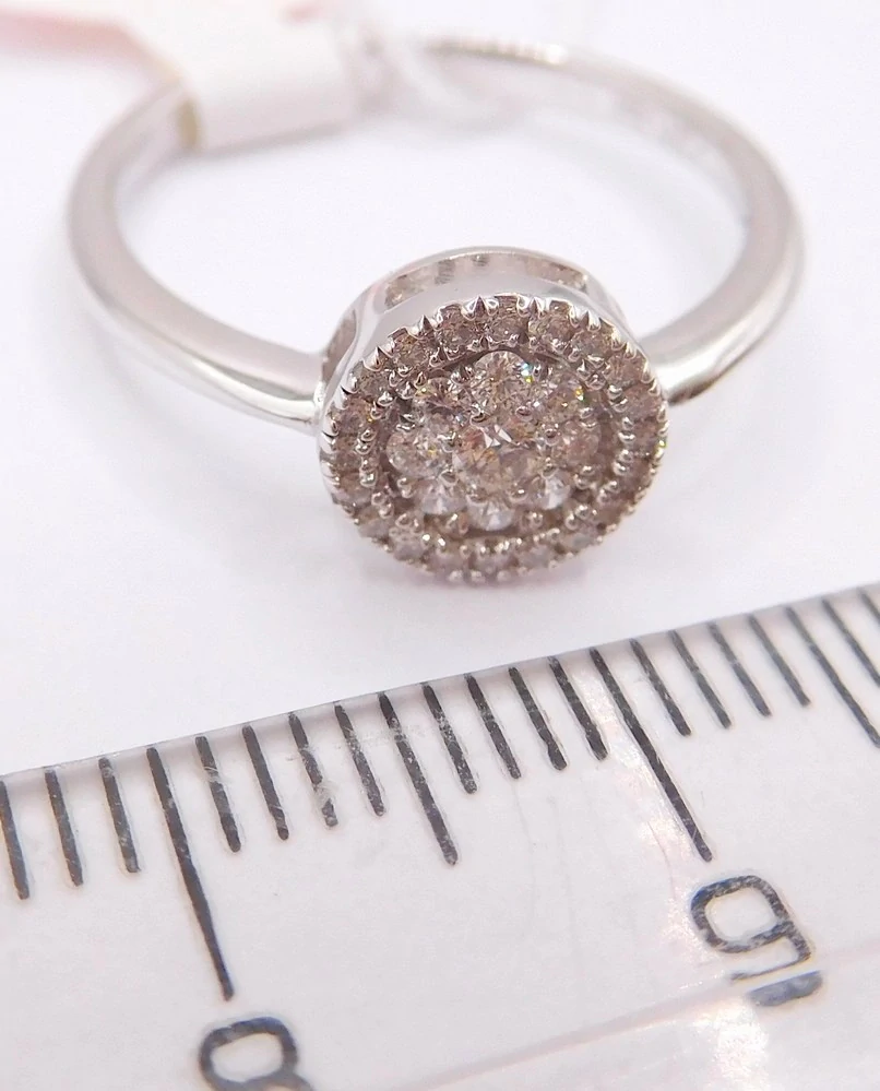 Klenoty Budín Zásnubní diamantový prsten z bílého zlata 585/2,00gr 29/0,18ct vel. 53 HKD57