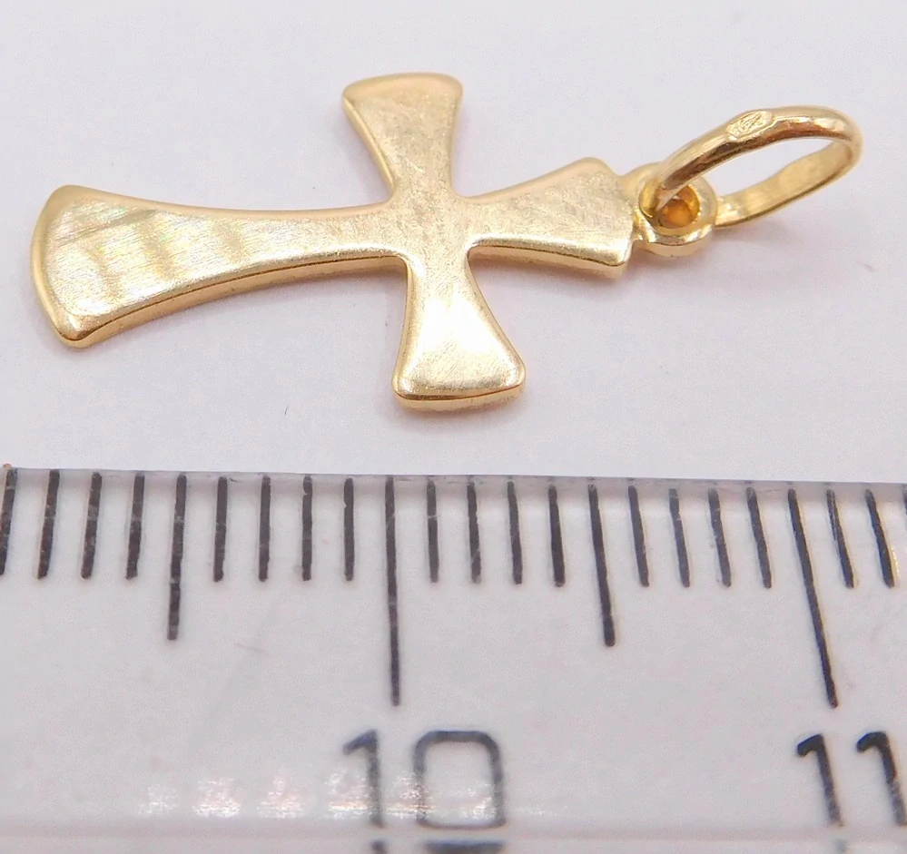 Klenoty Budín Dámský zlatý přívěsek křížek 585/0,71gr HK3285