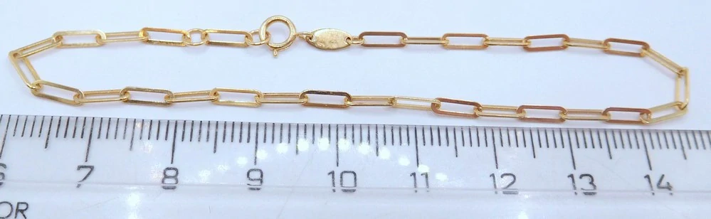 Klenoty Budín Dámský pevný zlatý náramek ze žlutého zlata 585/1,33gr 19cm HK7159