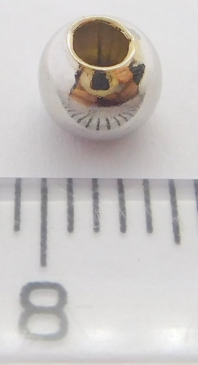 Klenoty Budín Zlatý přívěsek - bílá kulička provlékací (korálek) na zlatý řetízek 585/0,25gr PK1B