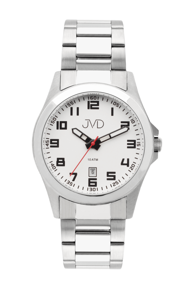 JVD Vodotěsné stříbrné náramkové pánské hodinky JVD steel J1041.40 - 10ATM