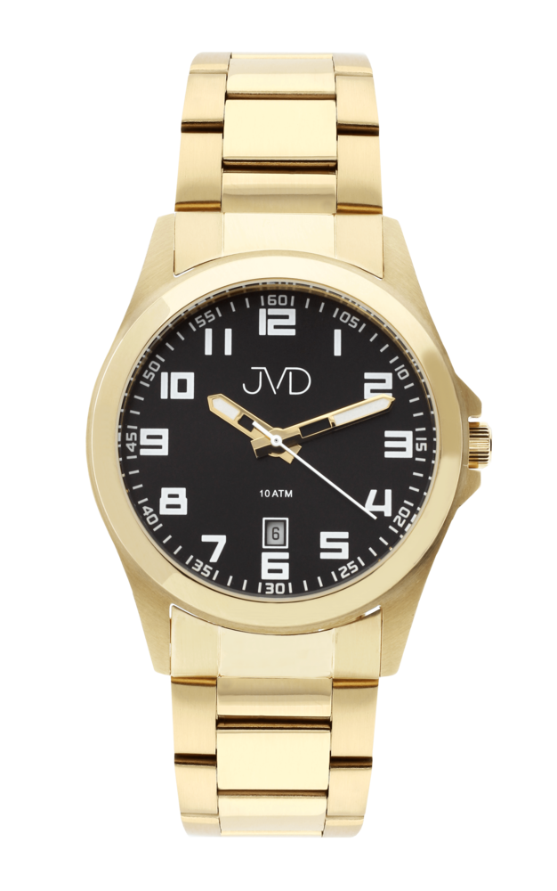 JVD Pozlacené vodotěsné pánské hodinky JVD steel J1041.41 - 10ATM