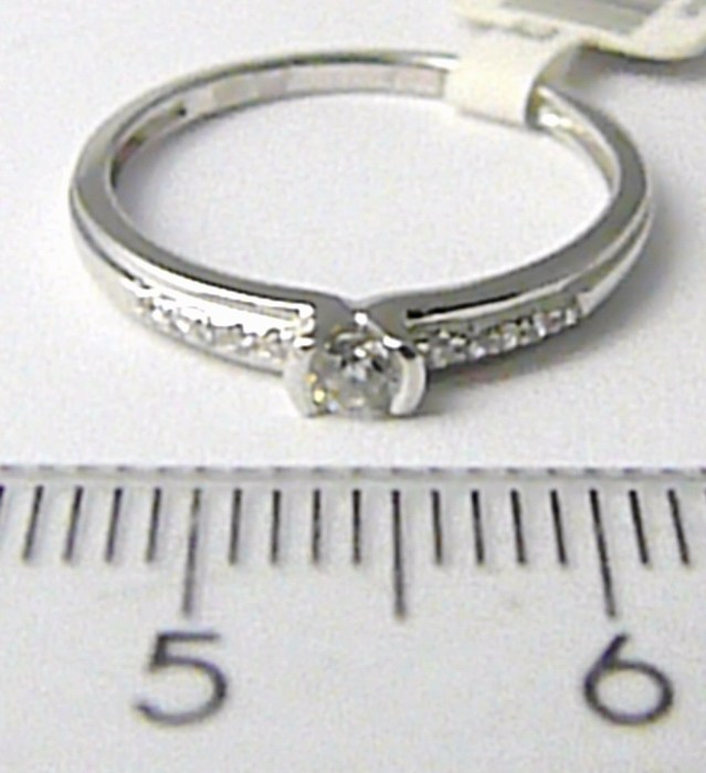 Klenoty Budín Zásnubní zlatý diamantový prsten posetý diamanty 11ks vel.49 3860829