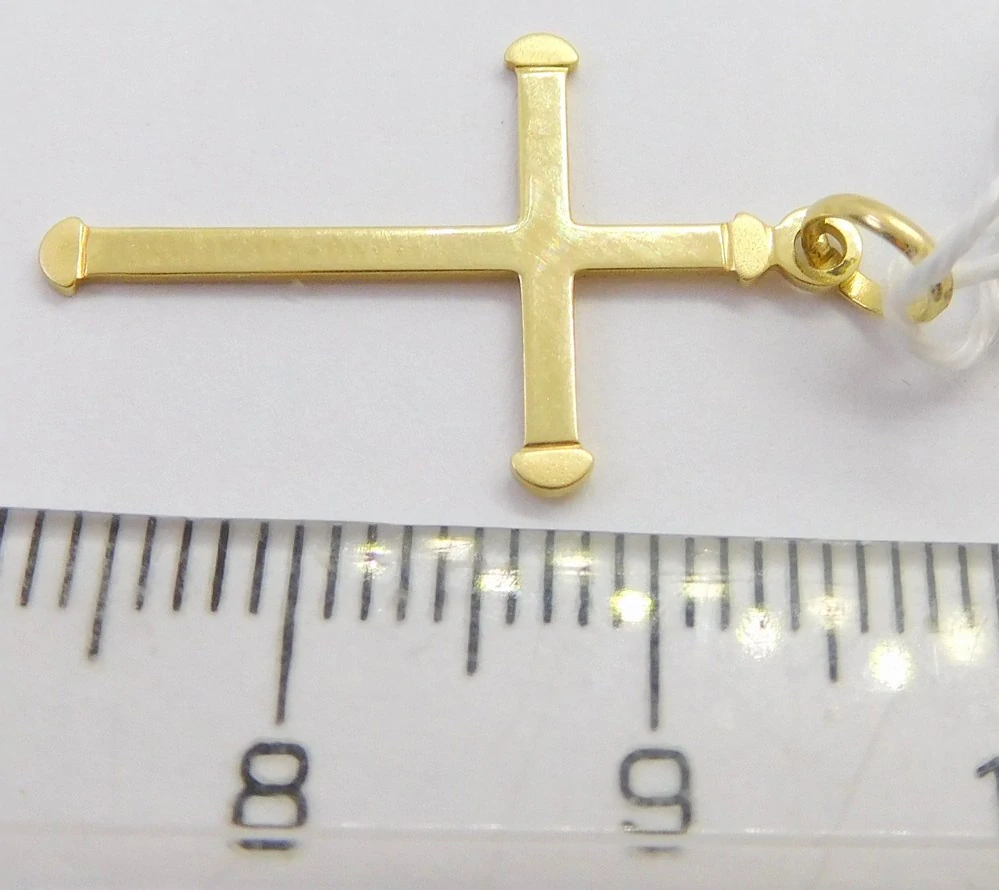 Klenoty Budín Dámský zlatý přívěsek velký křížek 585/0,58gr HK3260