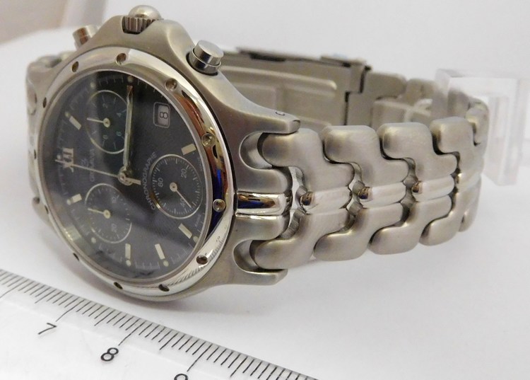 Mohutné pánské švýcarské ocelové chronografy - hodinky Grovana 1511.9135
