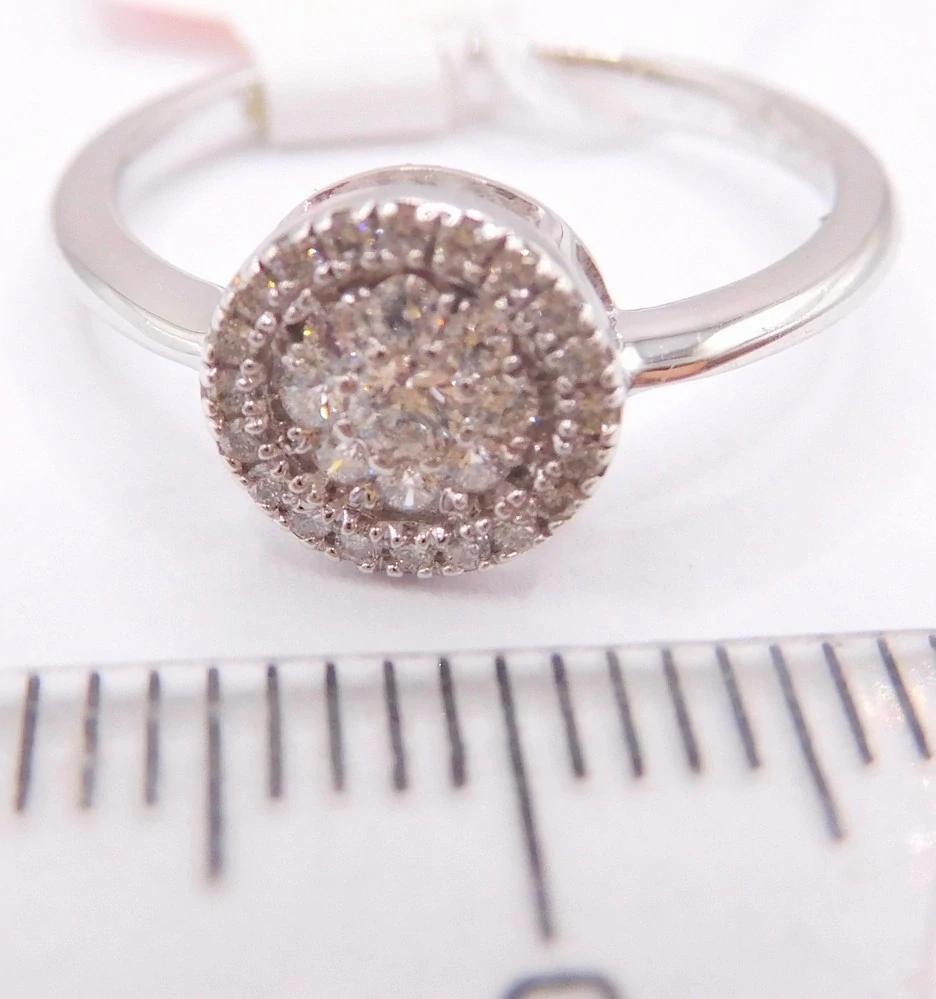 Klenoty Budín Zásnubní diamantový prsten z bílého zlata 585/2,00gr 29/0,18ct vel. 53 HKD57