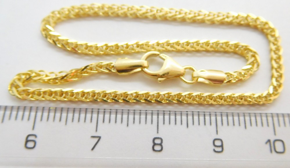 Klenoty Budín Dámský pevný zlatý náramek ze žlutého zlata 585/1,80gr 18cm HK7021
