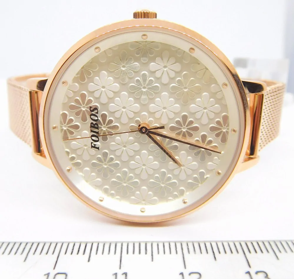 FOIBOS Dámské rose gold ocelové elegantní hodinky FOIBOS CK3M72.3