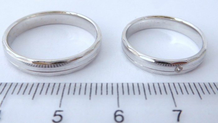 Elegantní stříbrné snubní prsteny Couple 925/1000 4N18