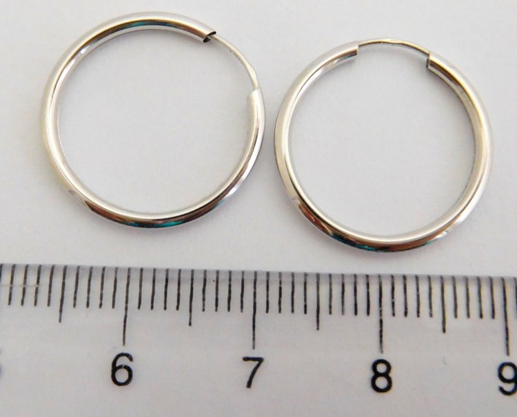 Klenoty Budín Hladké zlaté kruhy z bílého zlata 18mm/1,8cm 585/1,17gr HK2343