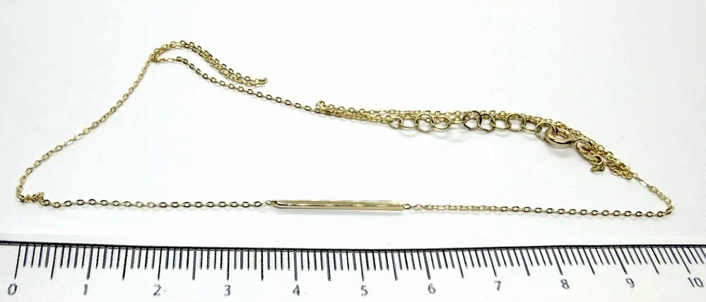 Klenoty Budín Dámský zlatý náhrdelník ze žlutého zlata tyčka 585/1,49gr 42+3cm HK4078
